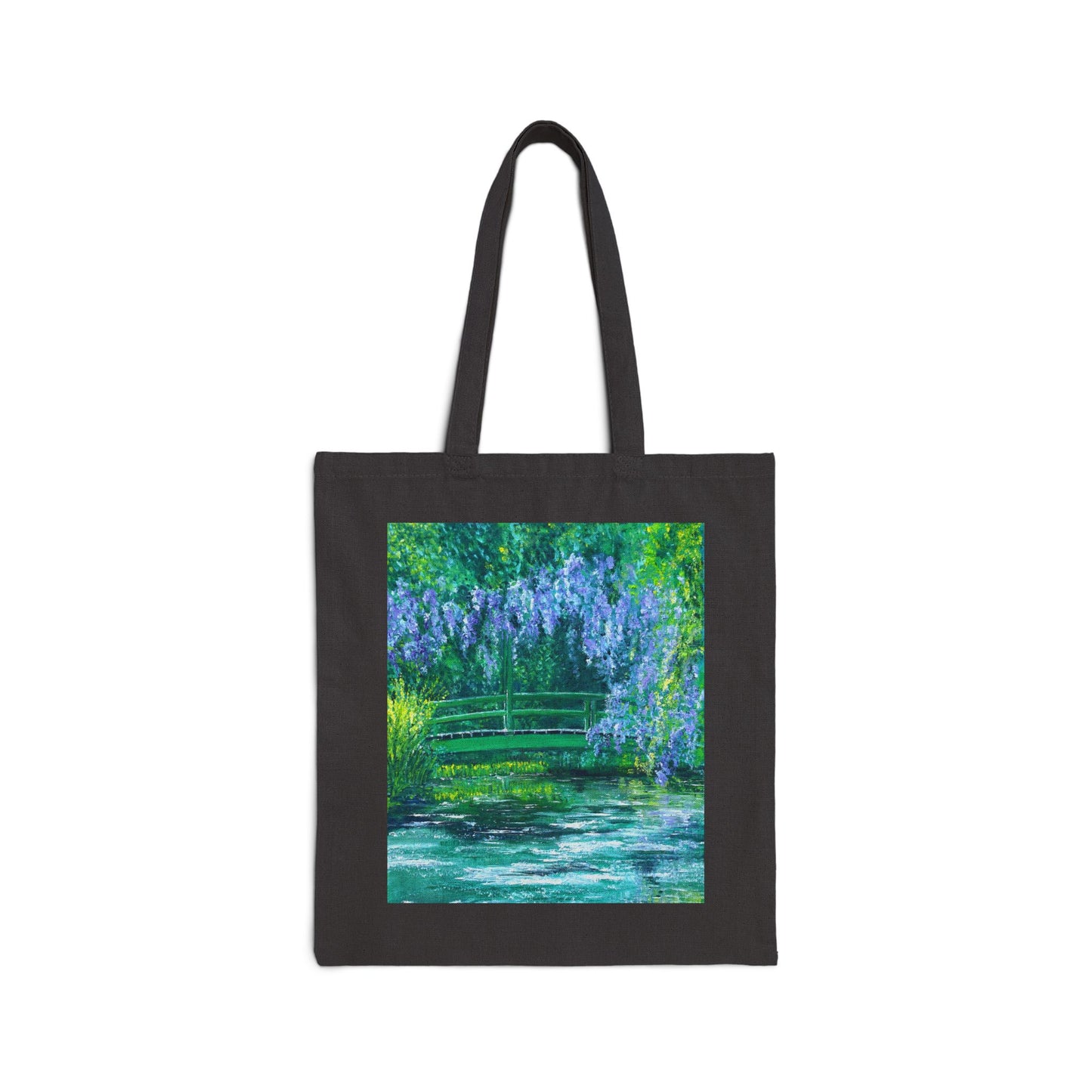 COTTON CANVAS TOTE BAG - NATURE'S REFLECTION: BRIDGES OF SERENITY
