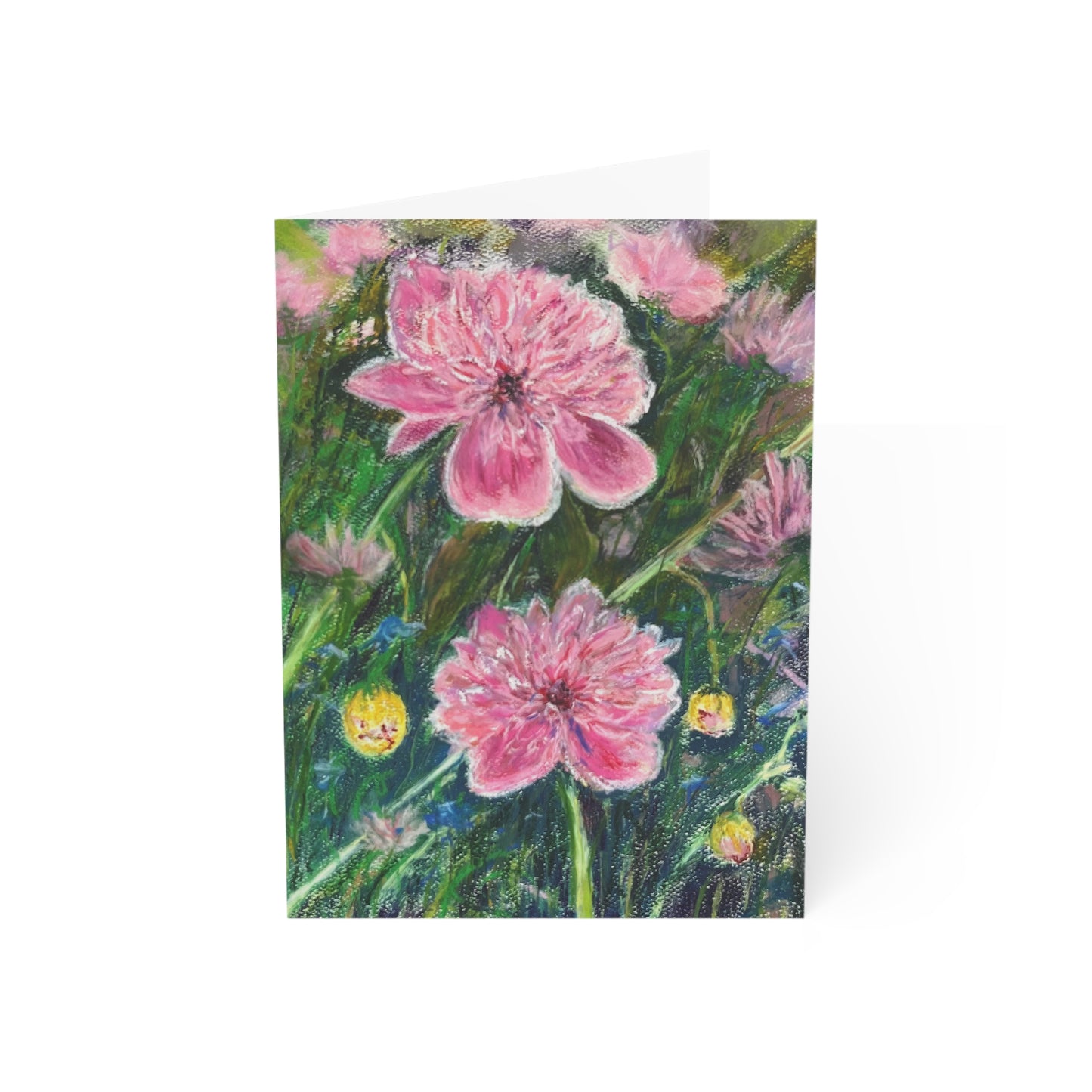 GREETING CARDS (1, 10, 30, and 50pcs) - PINK BLOSSOMS: VIBRANT BLOOM