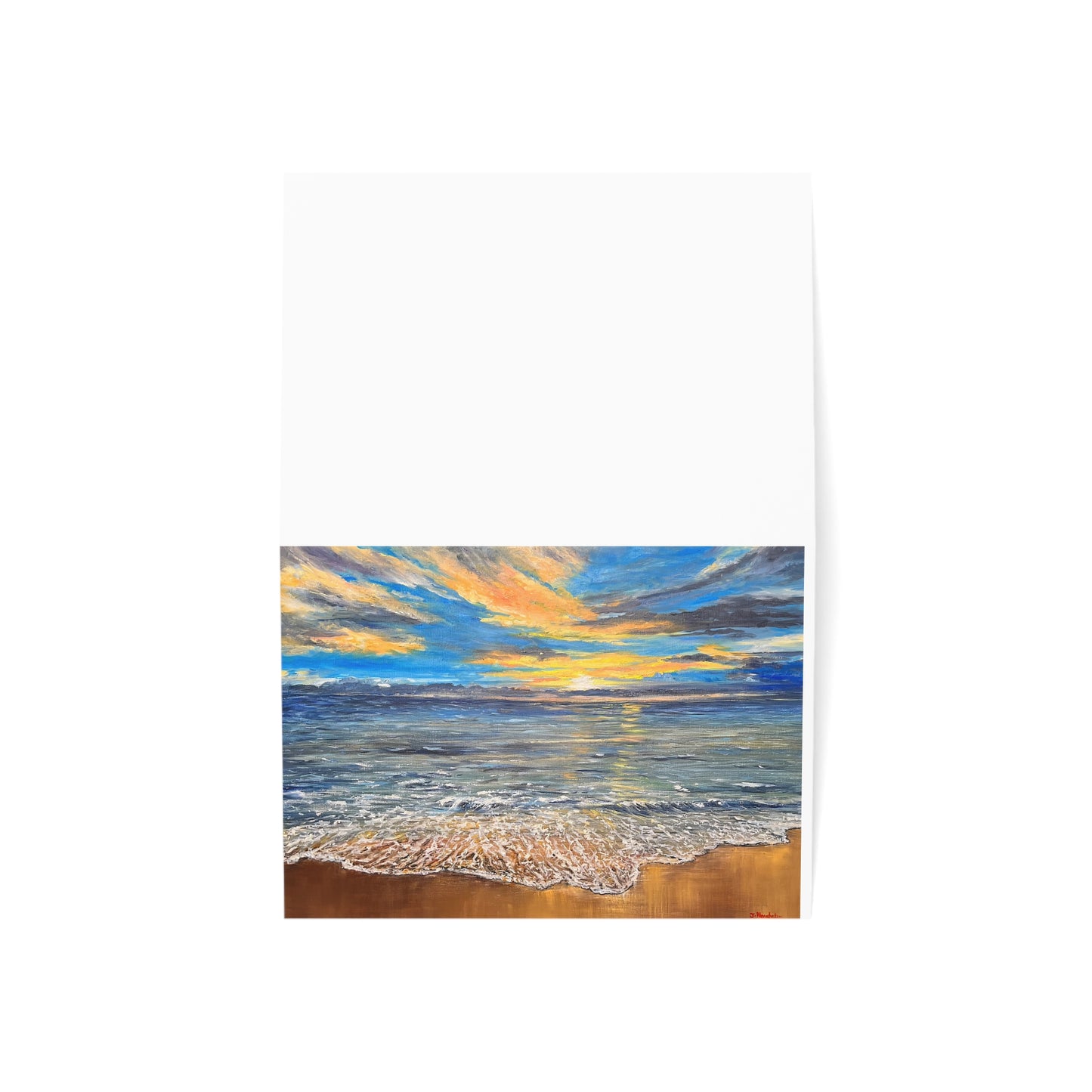 GREETING CARDS (1, 10, 30, and 50pcs) - GOLDEN HORIZON: EMBRACING HAWAII'S BREATHTAKING SUNRISE