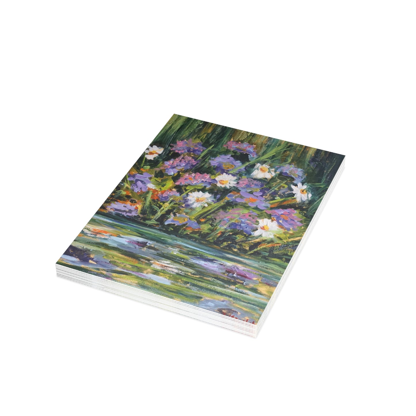 FINE ART POSTCARDS - WILD FLOWERS BY THE RIVER