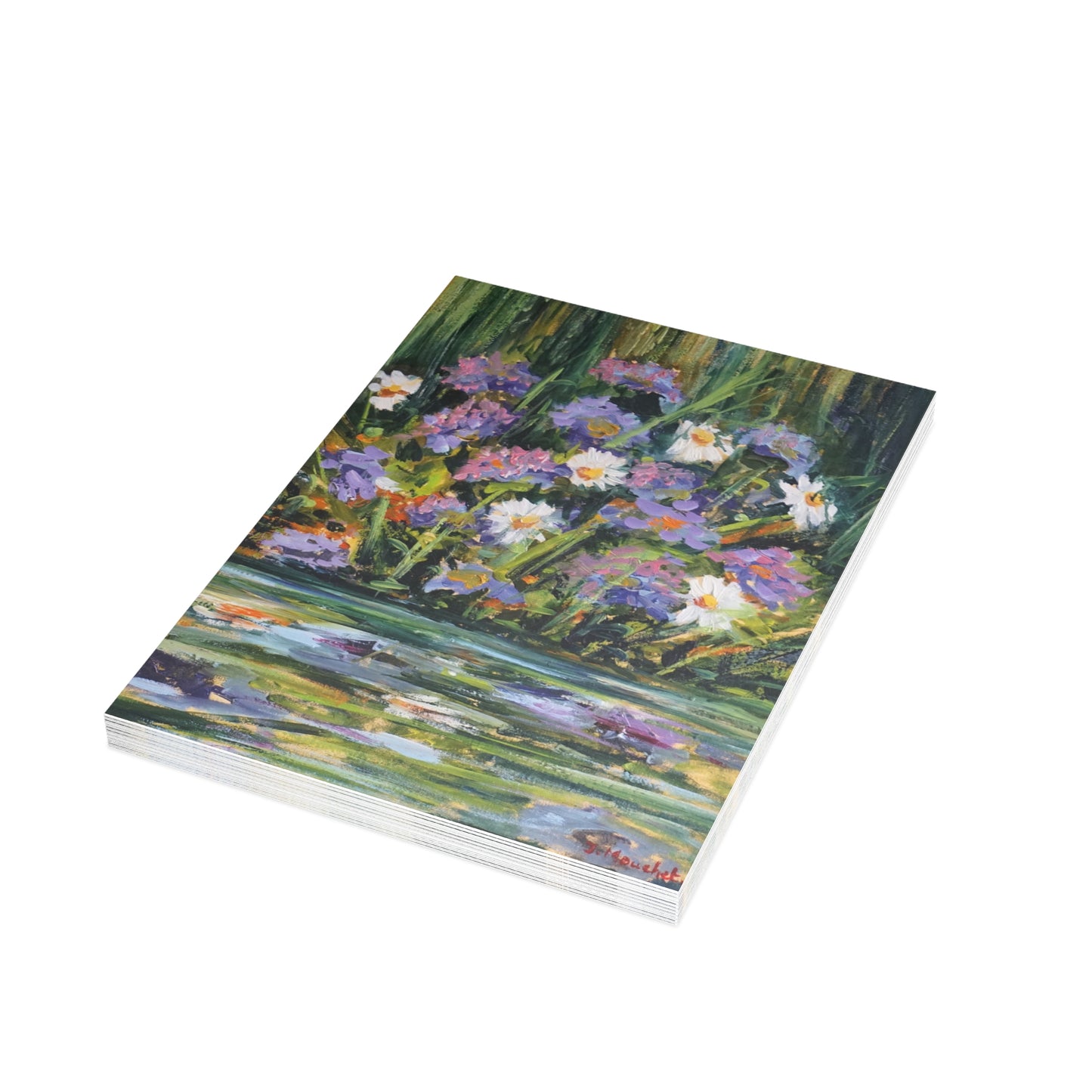 FINE ART POSTCARDS - WILD FLOWERS BY THE RIVER