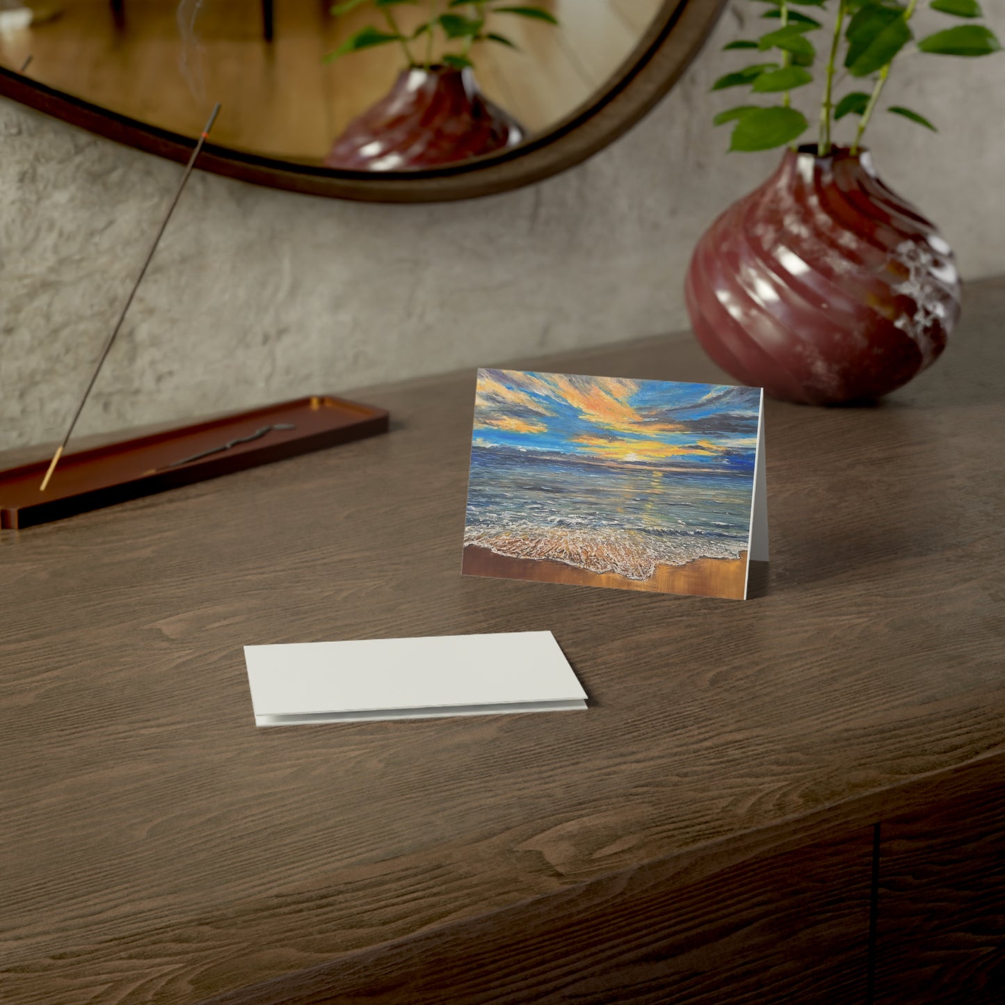 GREETING CARDS (1, 10, 30, and 50pcs) - GOLDEN HORIZON: EMBRACING HAWAII'S BREATHTAKING SUNRISE