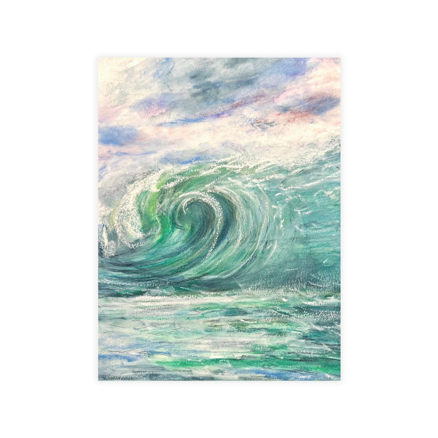 FINE ART POSTCARDS - HORIZON'S EMBRACE: A MAJESTIC WAVE
