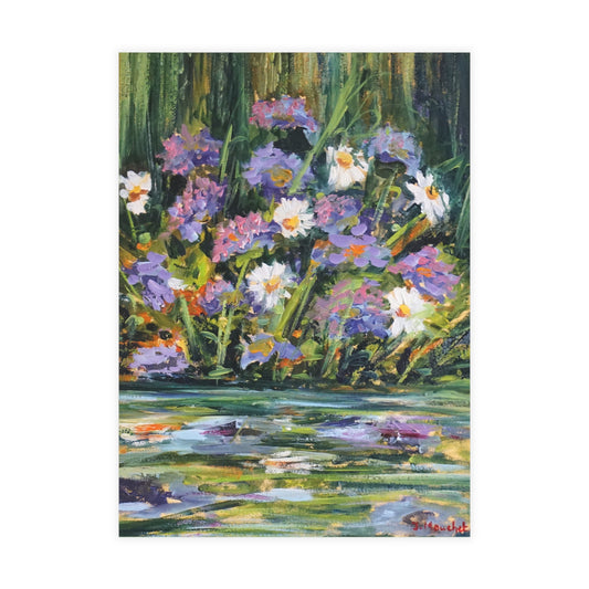 FINE ART POSTCARDS - WILD FLOWERS BY THE RIVER