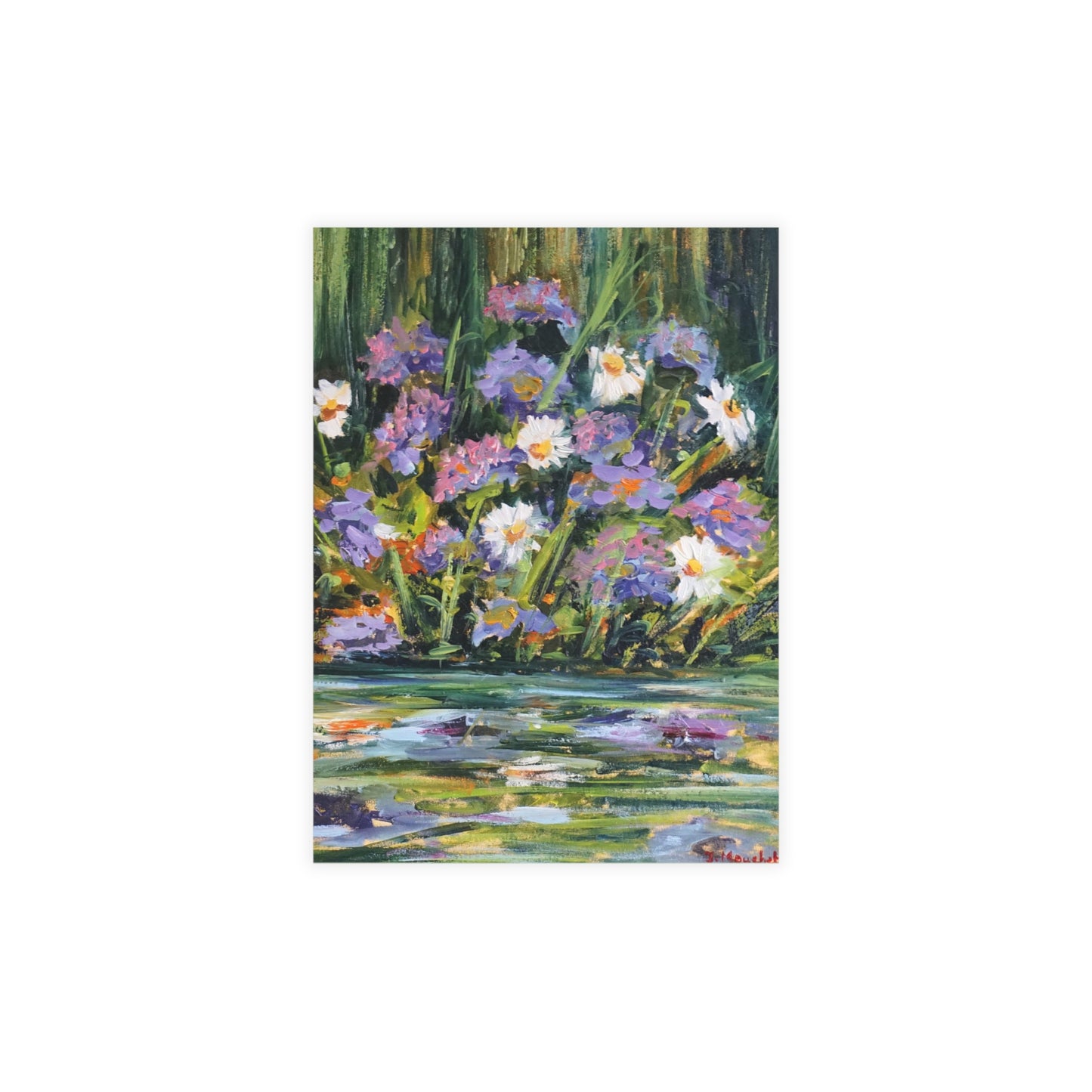 FINE ART POSTCARDS - WILD FLOWERS BY THE RIVER
