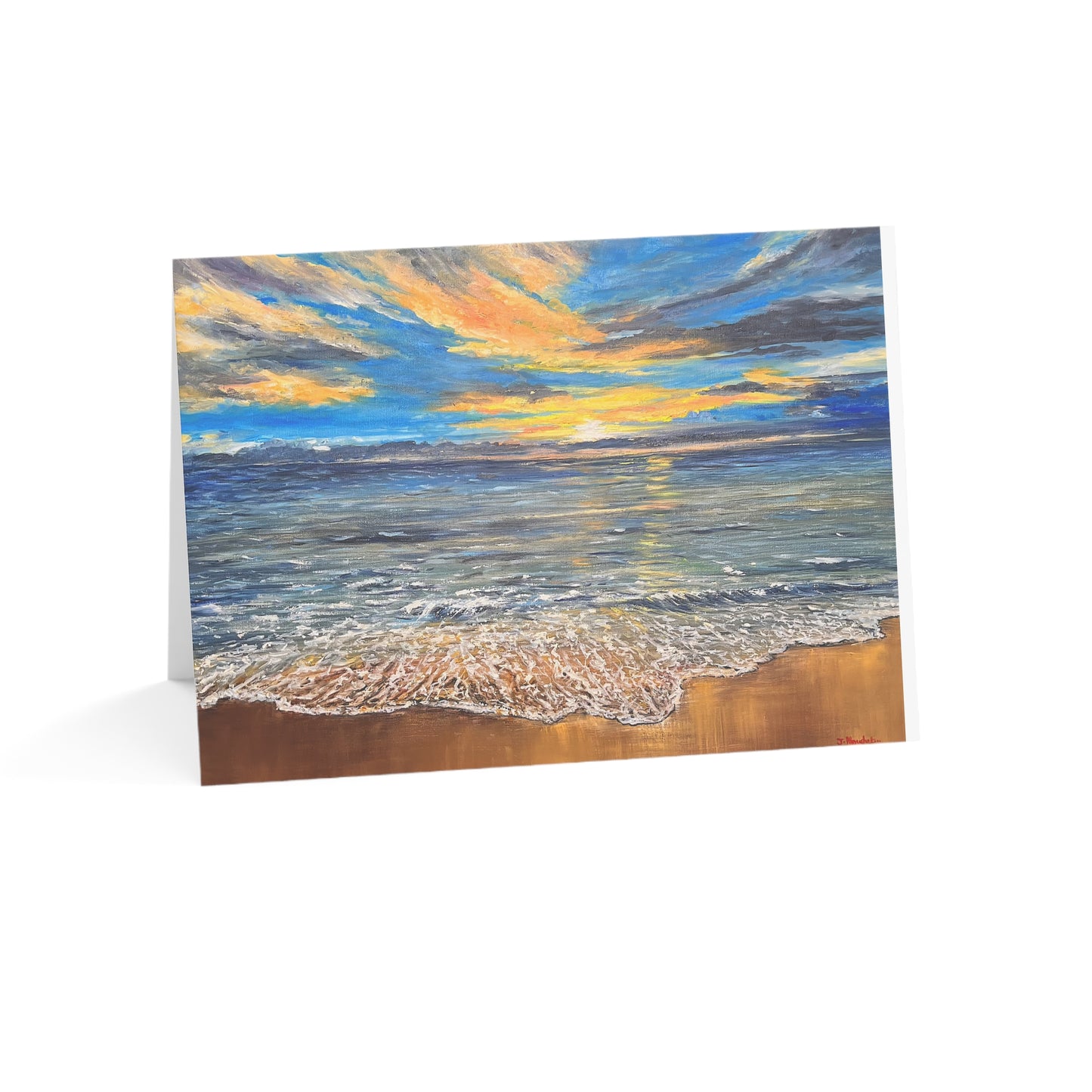 GREETING CARDS (1, 10, 30, and 50pcs) - GOLDEN HORIZON: EMBRACING HAWAII'S BREATHTAKING SUNRISE