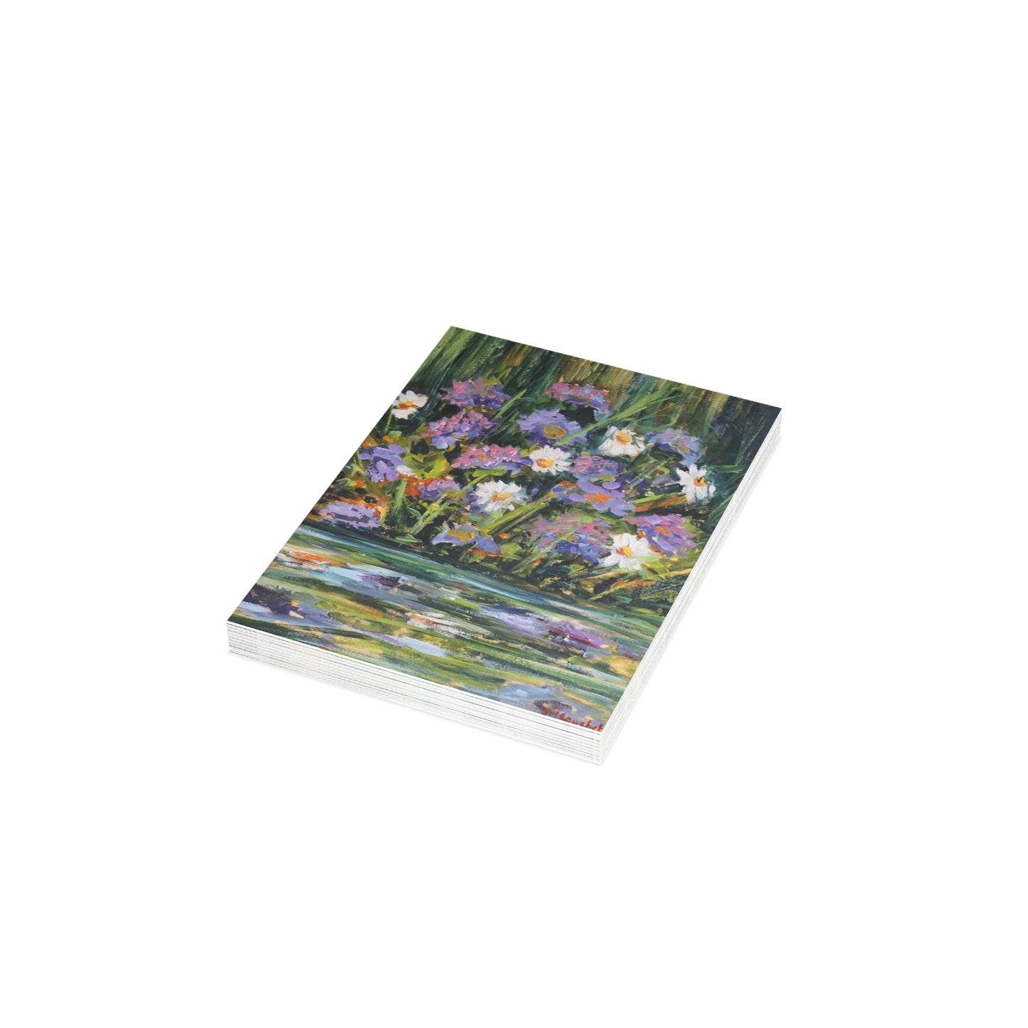 FINE ART POSTCARDS - WILD FLOWERS BY THE RIVER