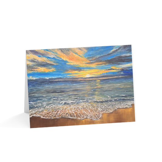 GREETING CARDS (1, 10, 30, and 50pcs) - GOLDEN HORIZON: EMBRACING HAWAII'S BREATHTAKING SUNRISE