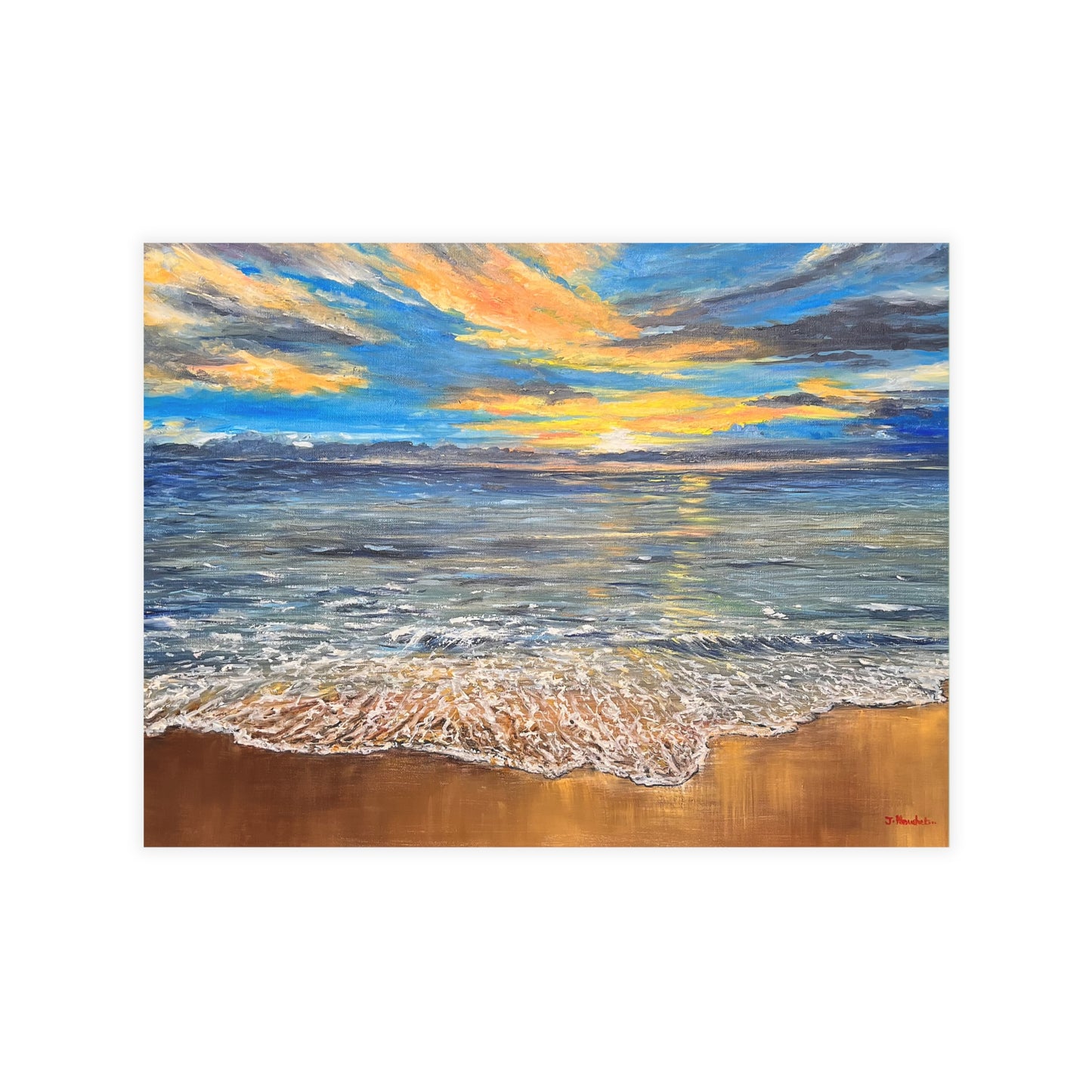 FINE ART POSTCARDS - GOLDEN HORIZON: EMBRACING HAWAII'S BREATHTAKING SUNRISE