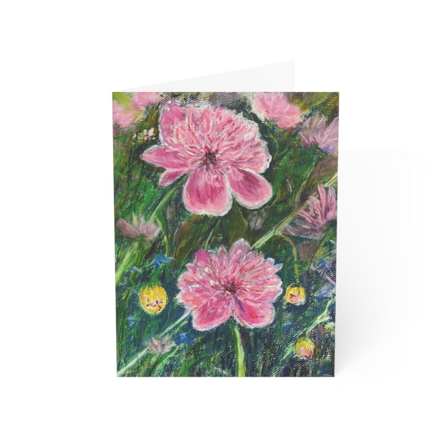 GREETING CARDS (1, 10, 30, and 50pcs) - PINK BLOSSOMS: VIBRANT BLOOM