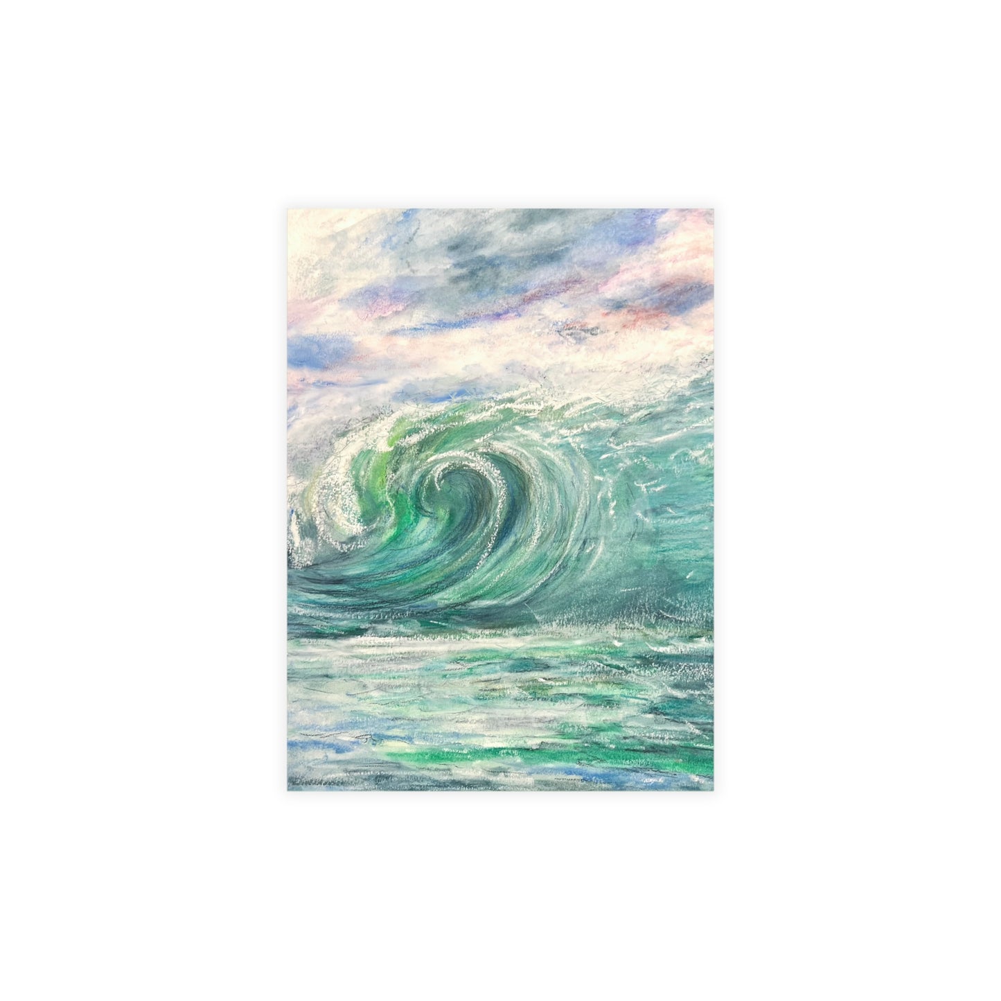 FINE ART POSTCARDS - HORIZON'S EMBRACE: A MAJESTIC WAVE