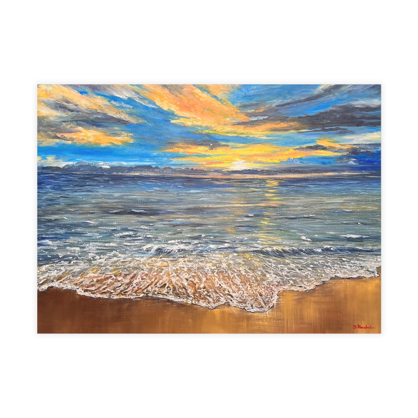 FINE ART POSTCARDS - GOLDEN HORIZON: EMBRACING HAWAII'S BREATHTAKING SUNRISE