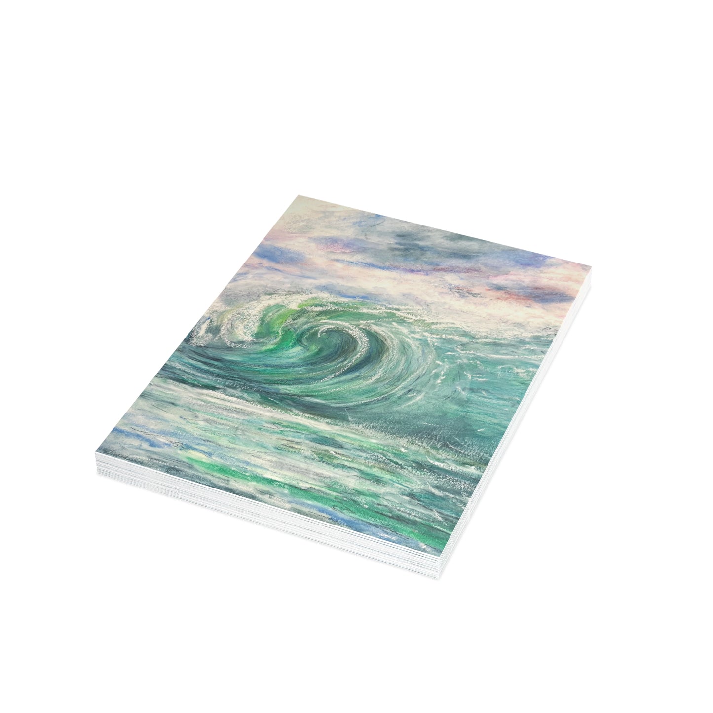 FINE ART POSTCARDS - HORIZON'S EMBRACE: A MAJESTIC WAVE