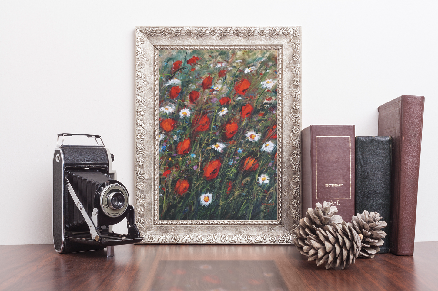 POPPIES AND DAISIES - J Mouchet Fine Art