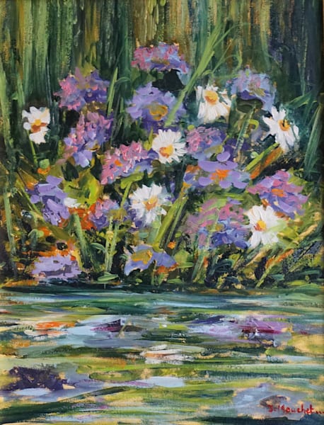 WILD FLOWERS BY THE RIVER - J Mouchet Fine Art
