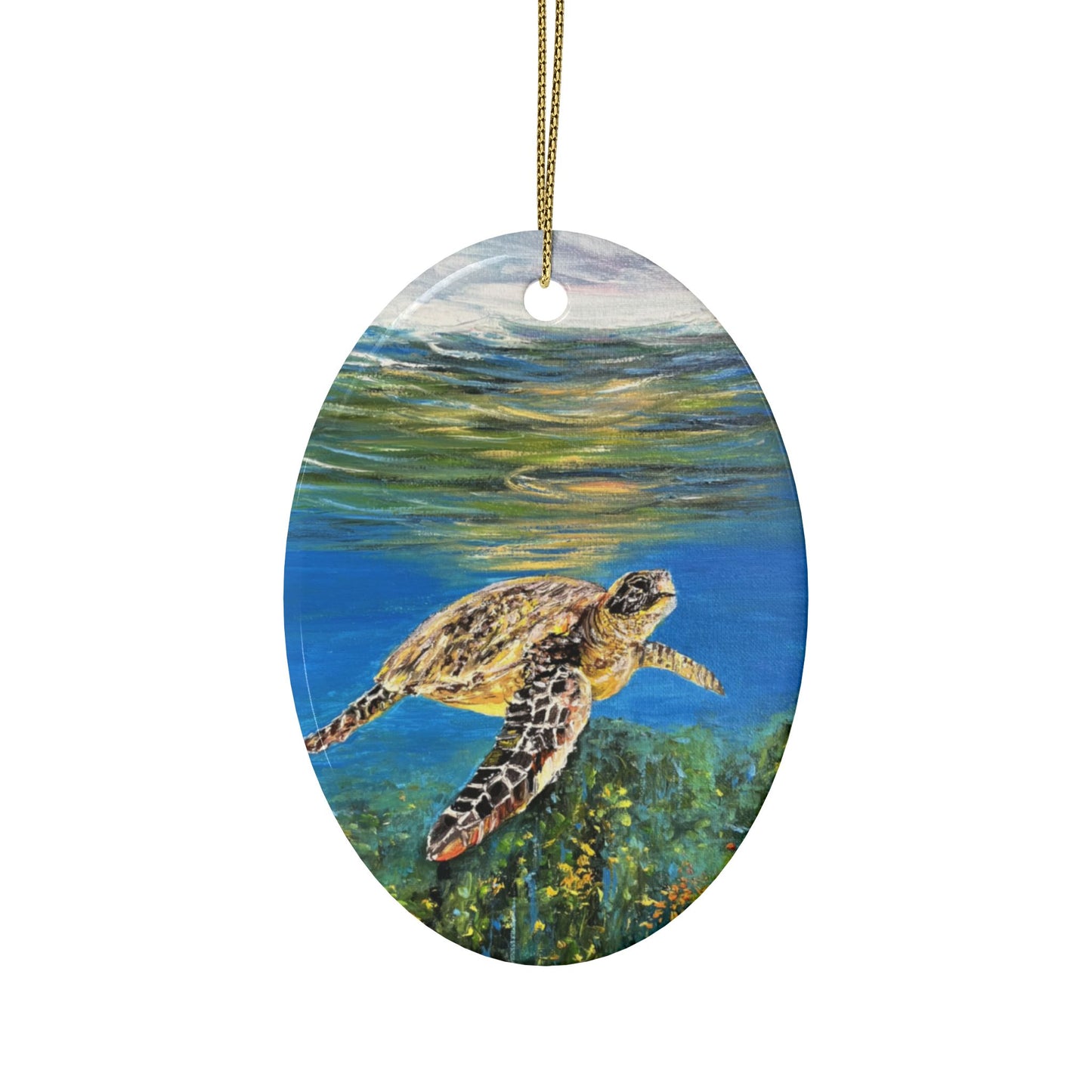 CERAMIC ORNAMENTS - MESMERIZING SEA TURTLE