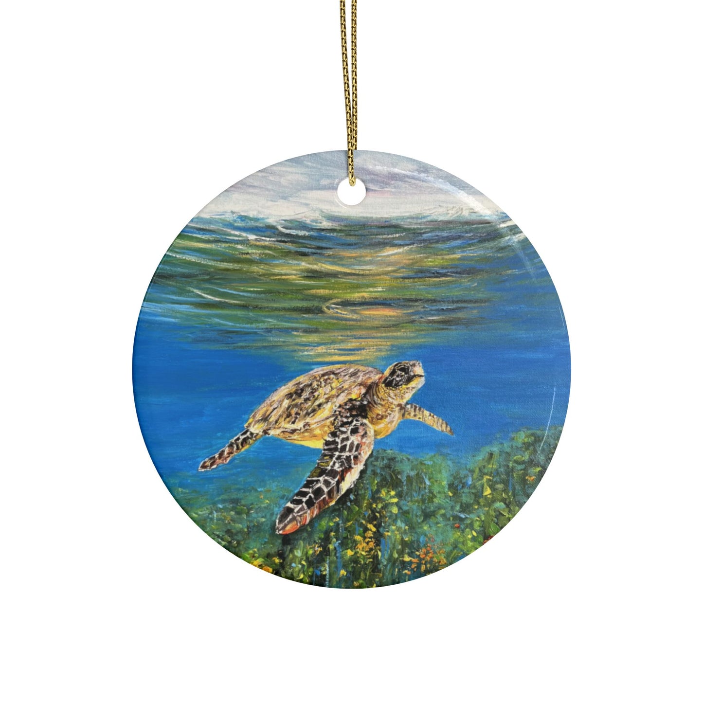 CERAMIC ORNAMENTS - MESMERIZING SEA TURTLE