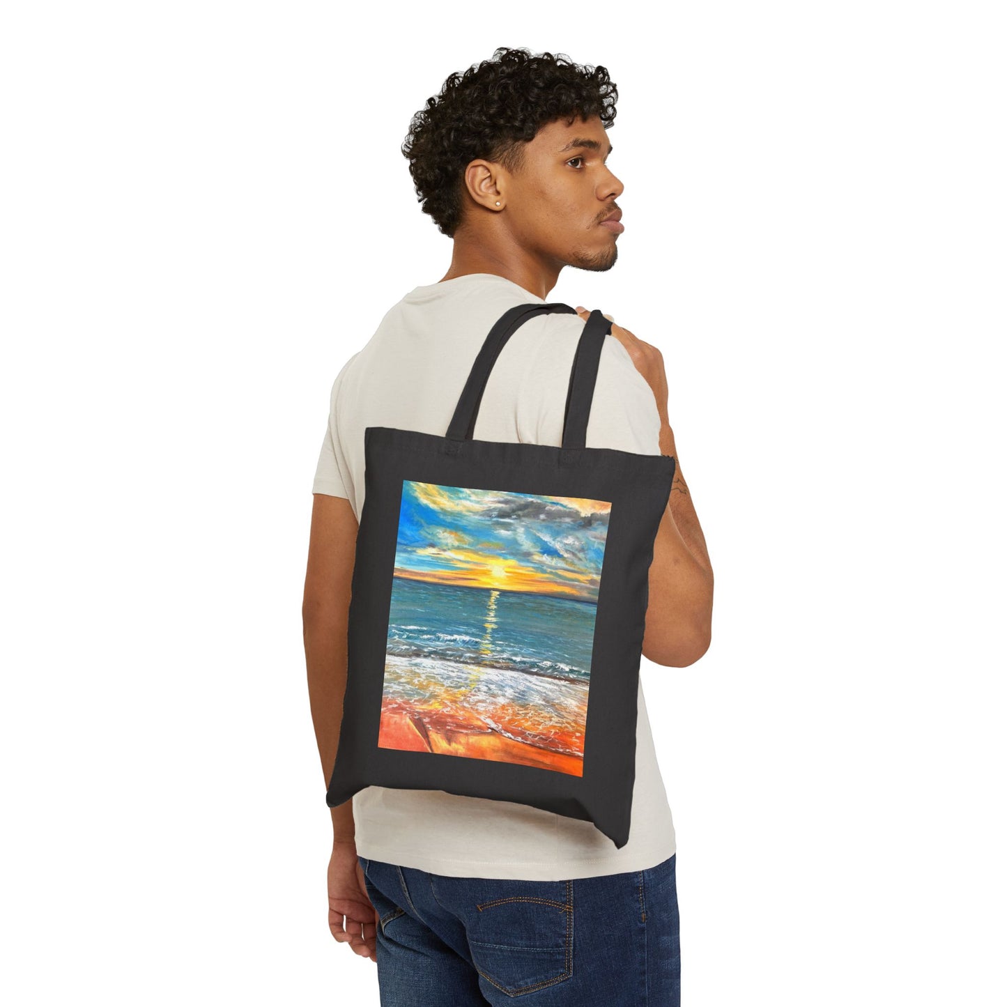 COTTON CANVAS TOTE BAG - PEACEFUL SUNRISE