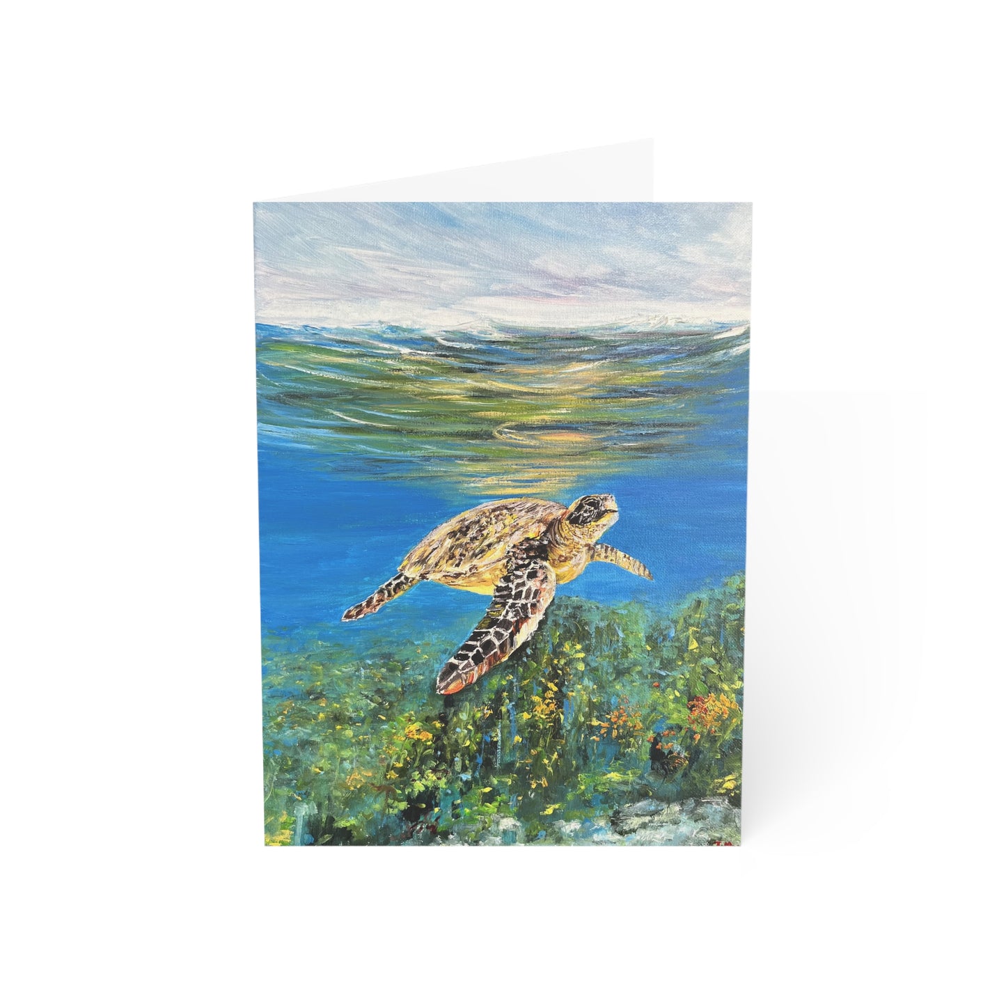 GREETING CARDS (1, 10, 30, and 50pcs) - MESMERIZING SEA TURTLE