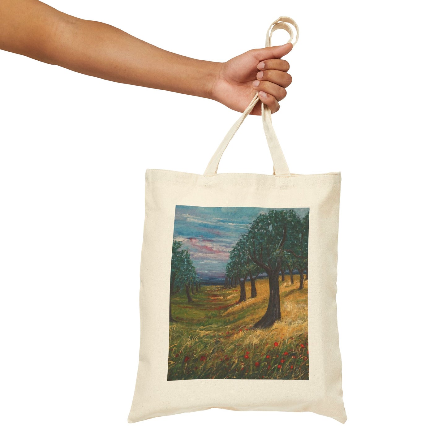 COTTON CANVAS TOTE BAG - THE OLIVE GROVE