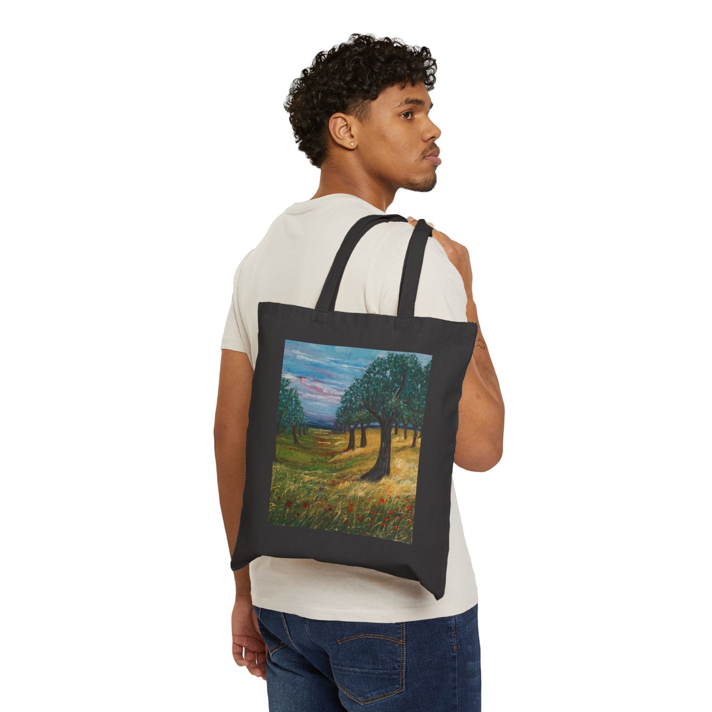 COTTON CANVAS TOTE BAG - THE OLIVE GROVE