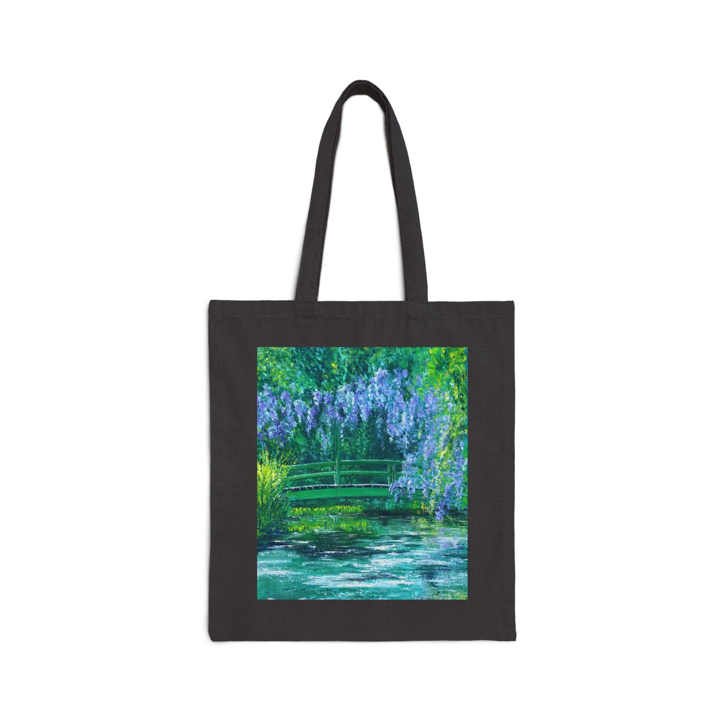 COTTON CANVAS TOTE BAG - NATURE'S REFLECTION: BRIDGES OF SERENITY