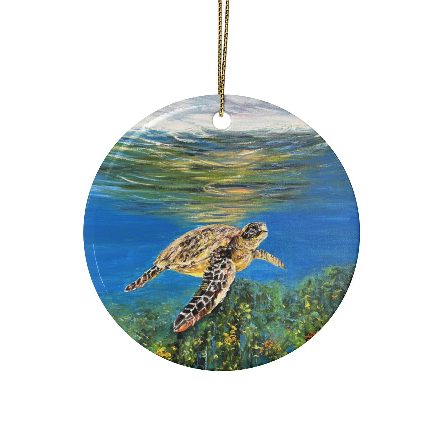 CERAMIC ORNAMENTS - MESMERIZING SEA TURTLE