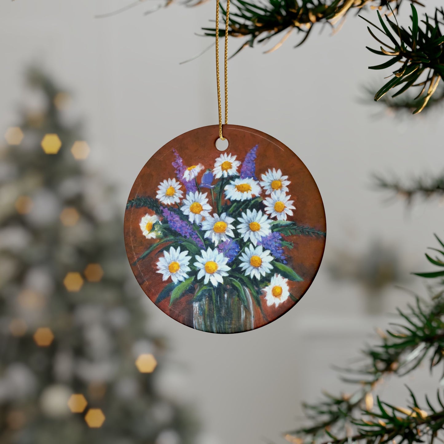 CERAMIC ORNAMENTS - DAISIES