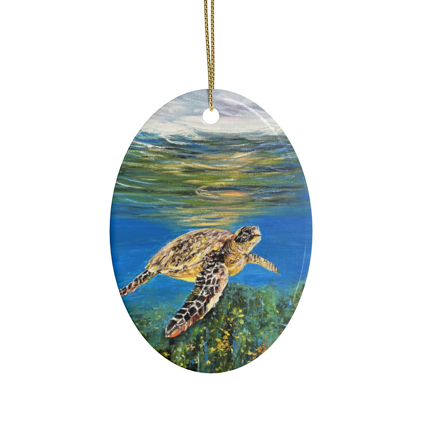 CERAMIC ORNAMENTS - MESMERIZING SEA TURTLE