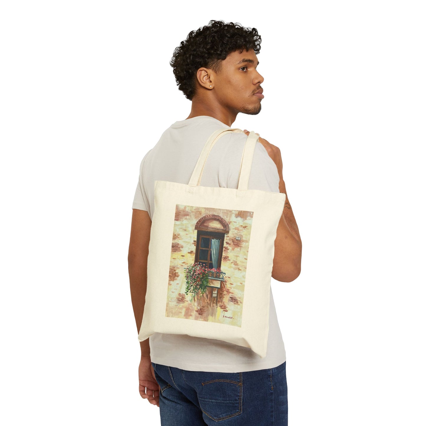 COTTON CANVAS TOTE BAG - ITALIAN WINDOW