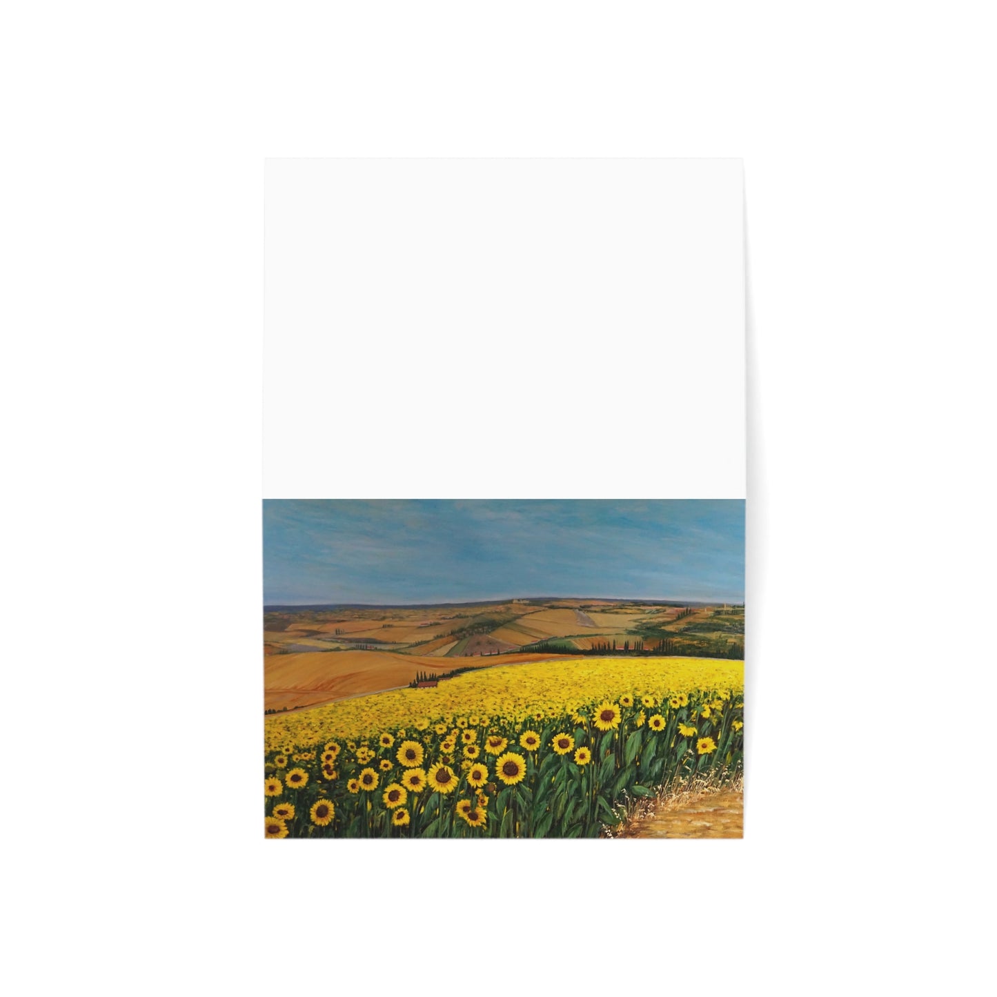 GREETING CARDS (1, 10, 30, and 50pcs) - THE SUNFLOWER FIELD OF TUSCANY