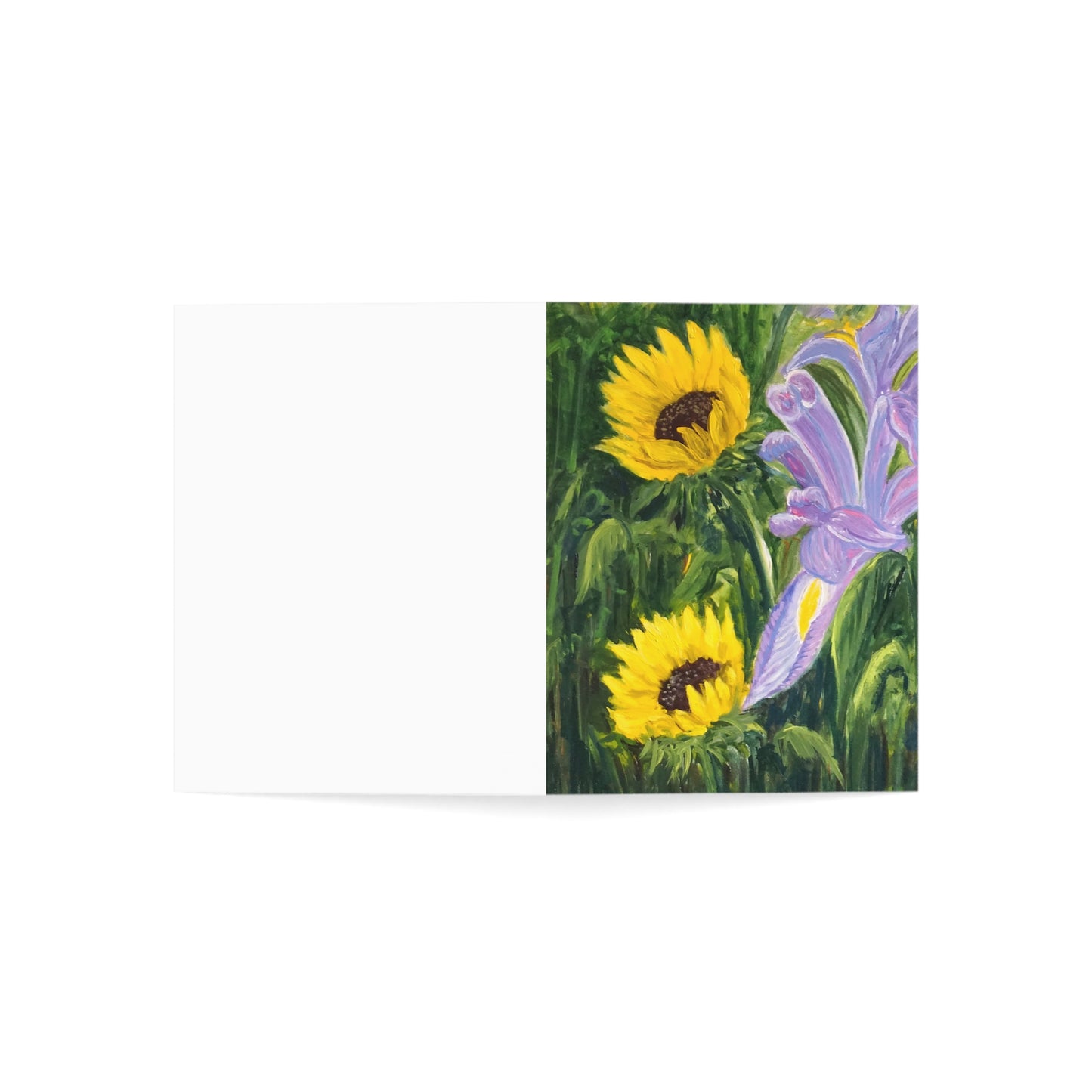 GREETING CARDS (1, 10, 30, and 50pcs) - IRIS AND SUNFLOWERS