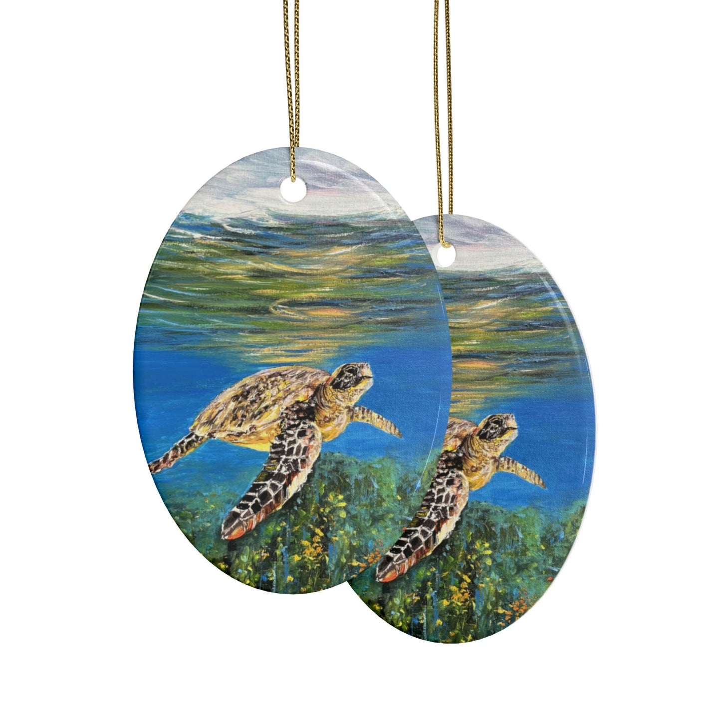 CERAMIC ORNAMENTS - MESMERIZING SEA TURTLE