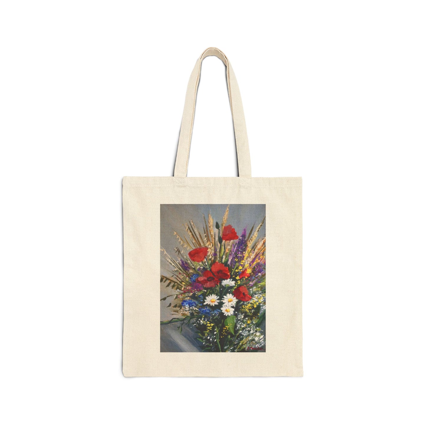 COTTON CANVAS TOTE BAG - BOUQUET OF WILD FLOWERS