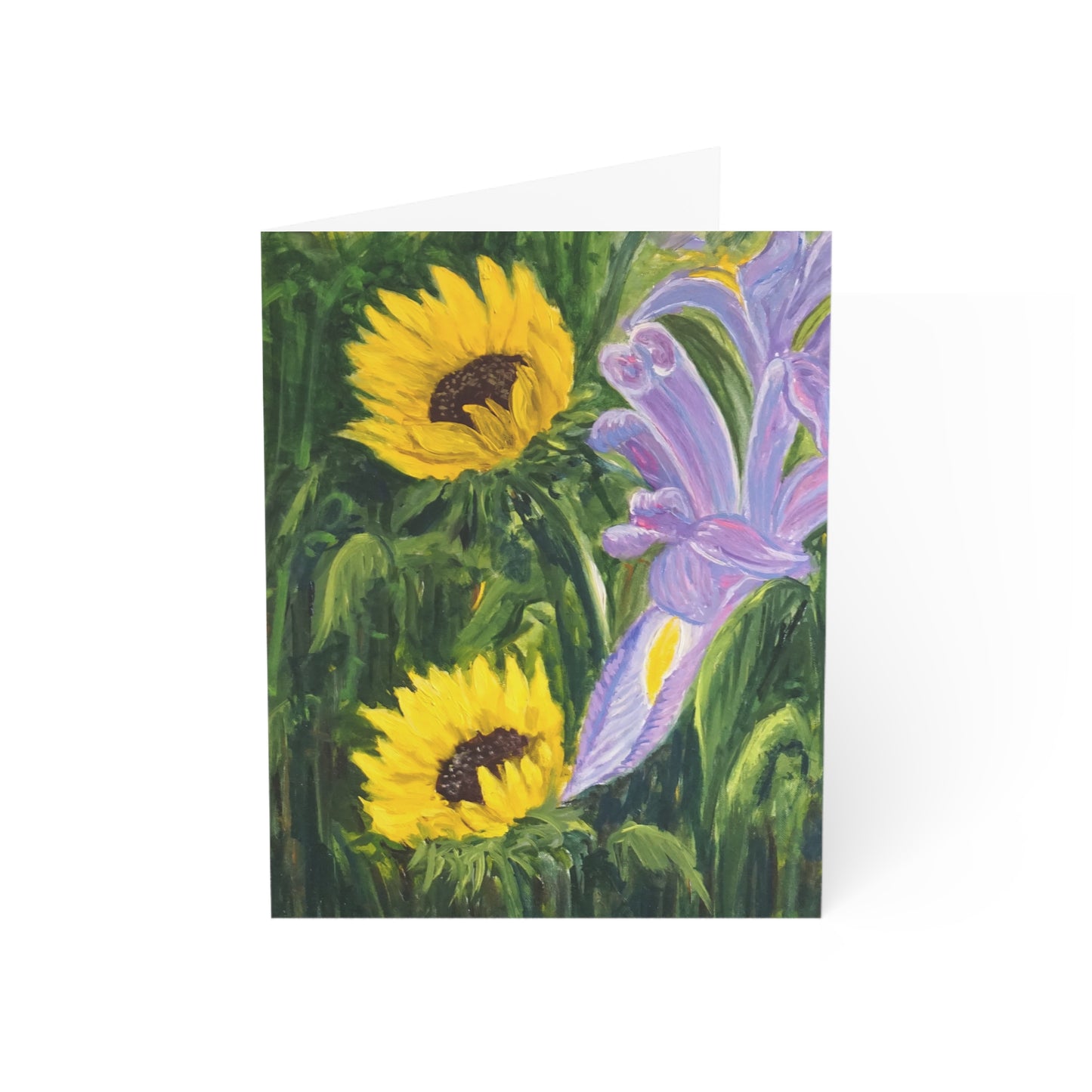 GREETING CARDS (1, 10, 30, and 50pcs) - IRIS AND SUNFLOWERS