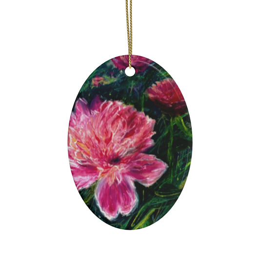 CERAMIC ORNAMENTS - PINK BLOSSOMS: DELICATE PETALS