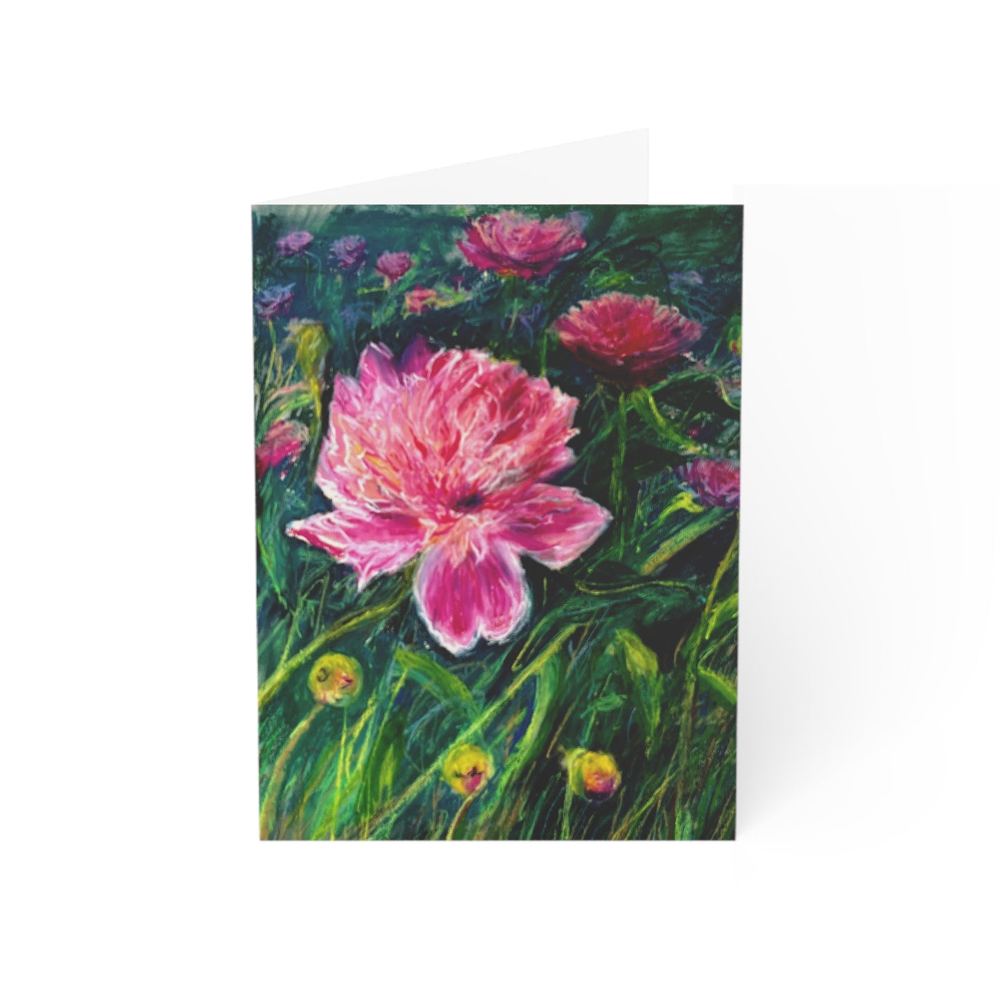 GREETING CARDS (1, 10, 30, and 50pcs) - PINK BLOSSOMS: DELICATE PETALS