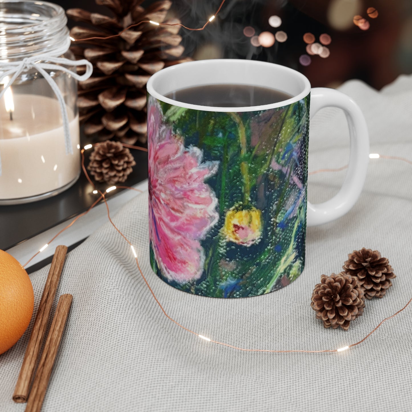 Mug 11oz - PINK BLOSSOM: VIBRANT BLOOM