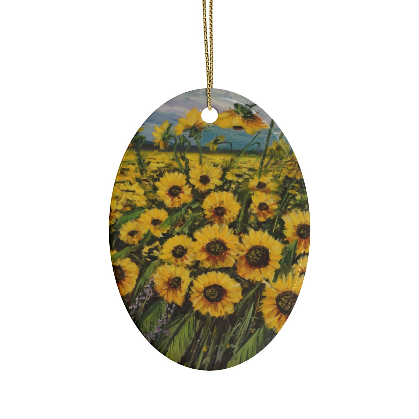 CERAMIC ORNAMENTS - SUNFLOWERS