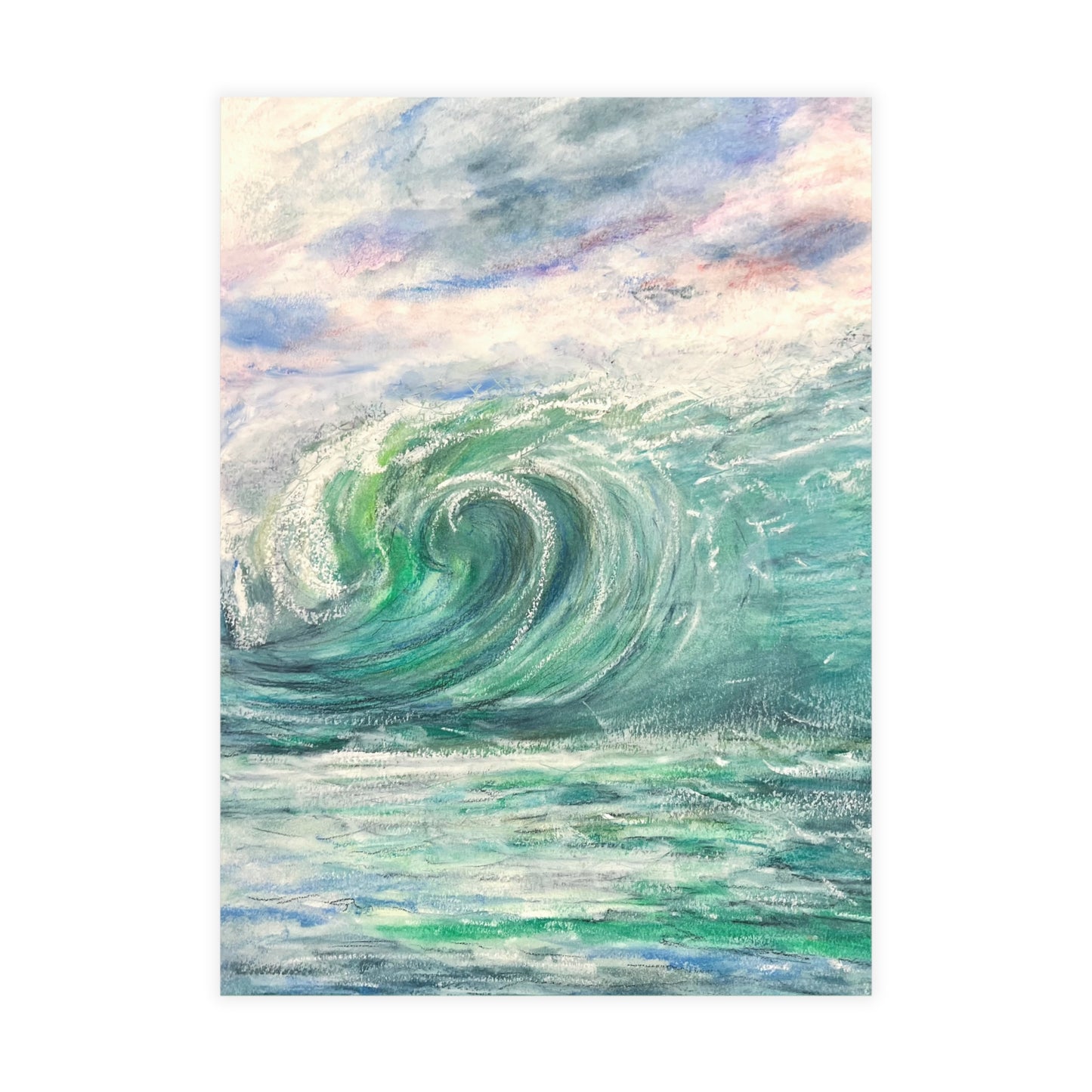 FINE ART POSTCARDS - HORIZON'S EMBRACE: A MAJESTIC WAVE