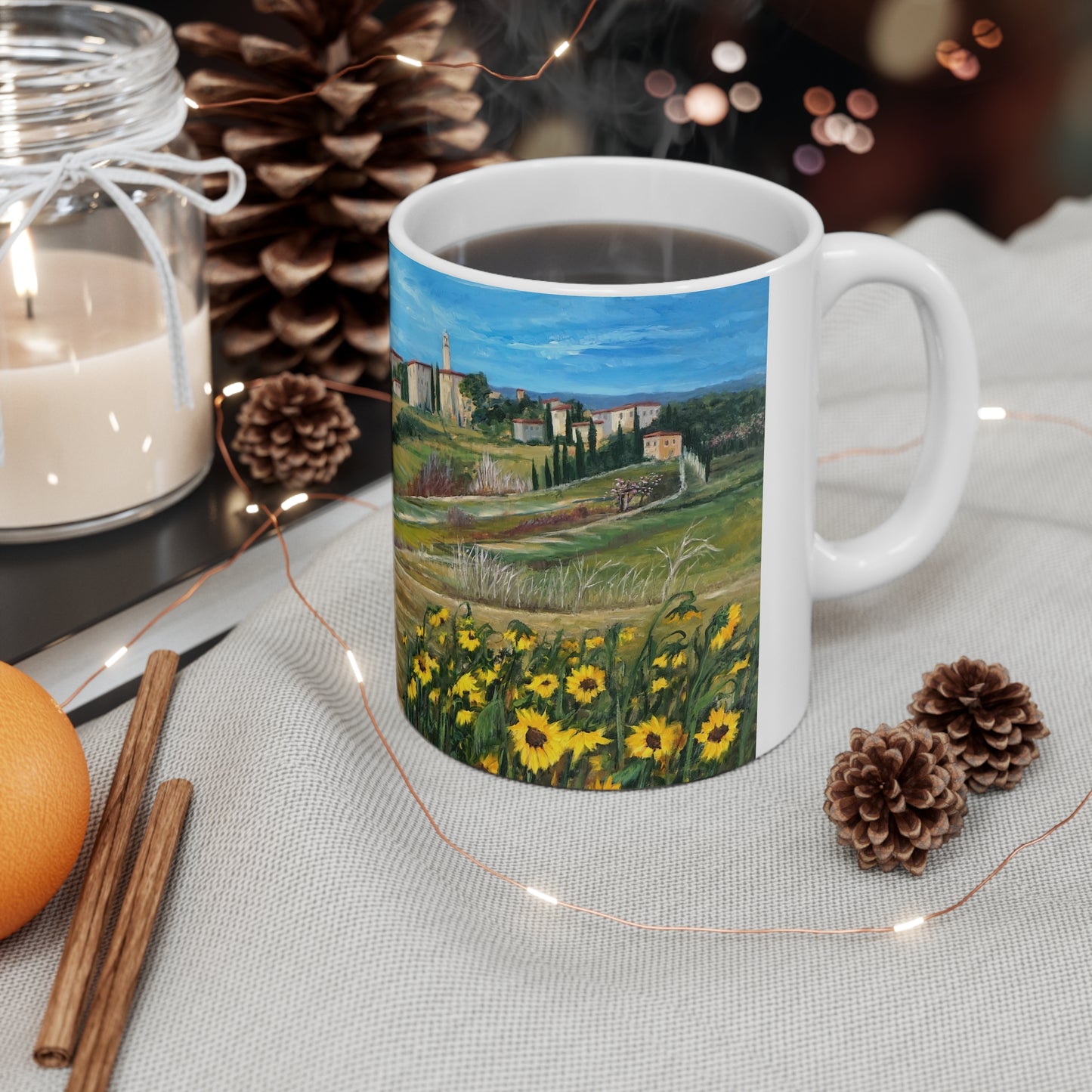 MUG 11oz - THE PATH THROUGH THE SUNFLOWER FIELD