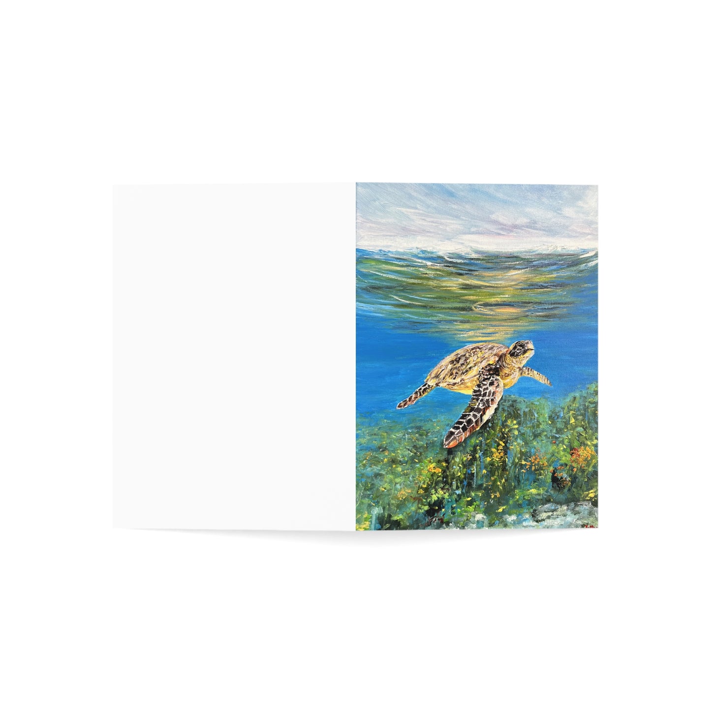 GREETING CARDS (1, 10, 30, and 50pcs) - MESMERIZING SEA TURTLE