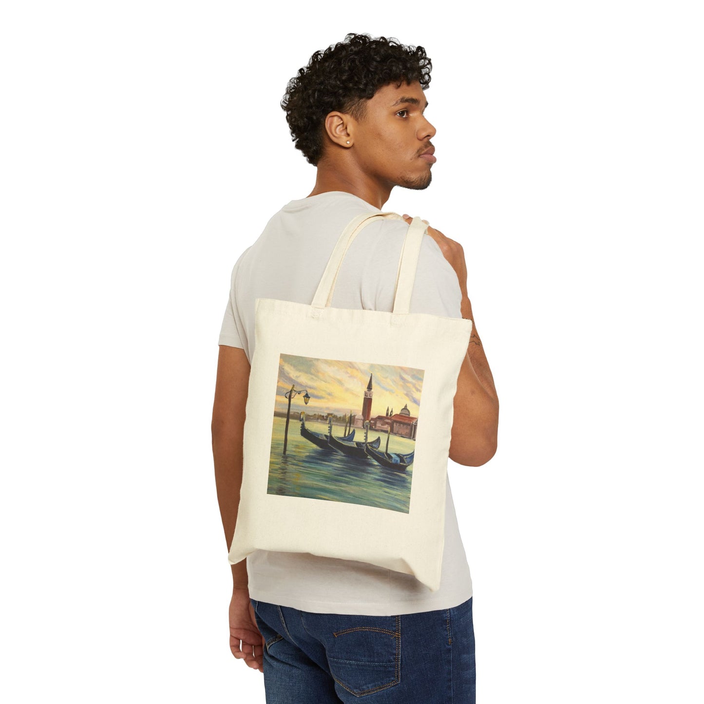 COTTON CANVAS TOTE BAG - PIAZZA SAN MARCO