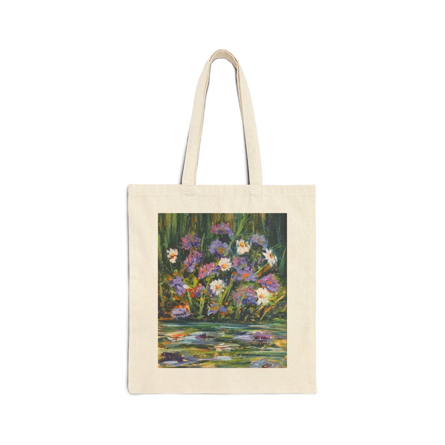 COTTON CANVAS TOTE BAG - BY THE RIVER