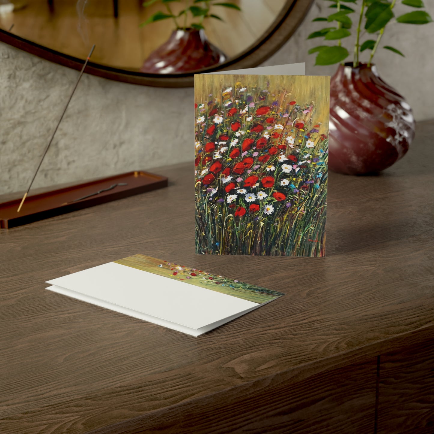 GREETING CARDS (1, 10, 30, and 50pcs) - WILD POPPIES AND DAISIES