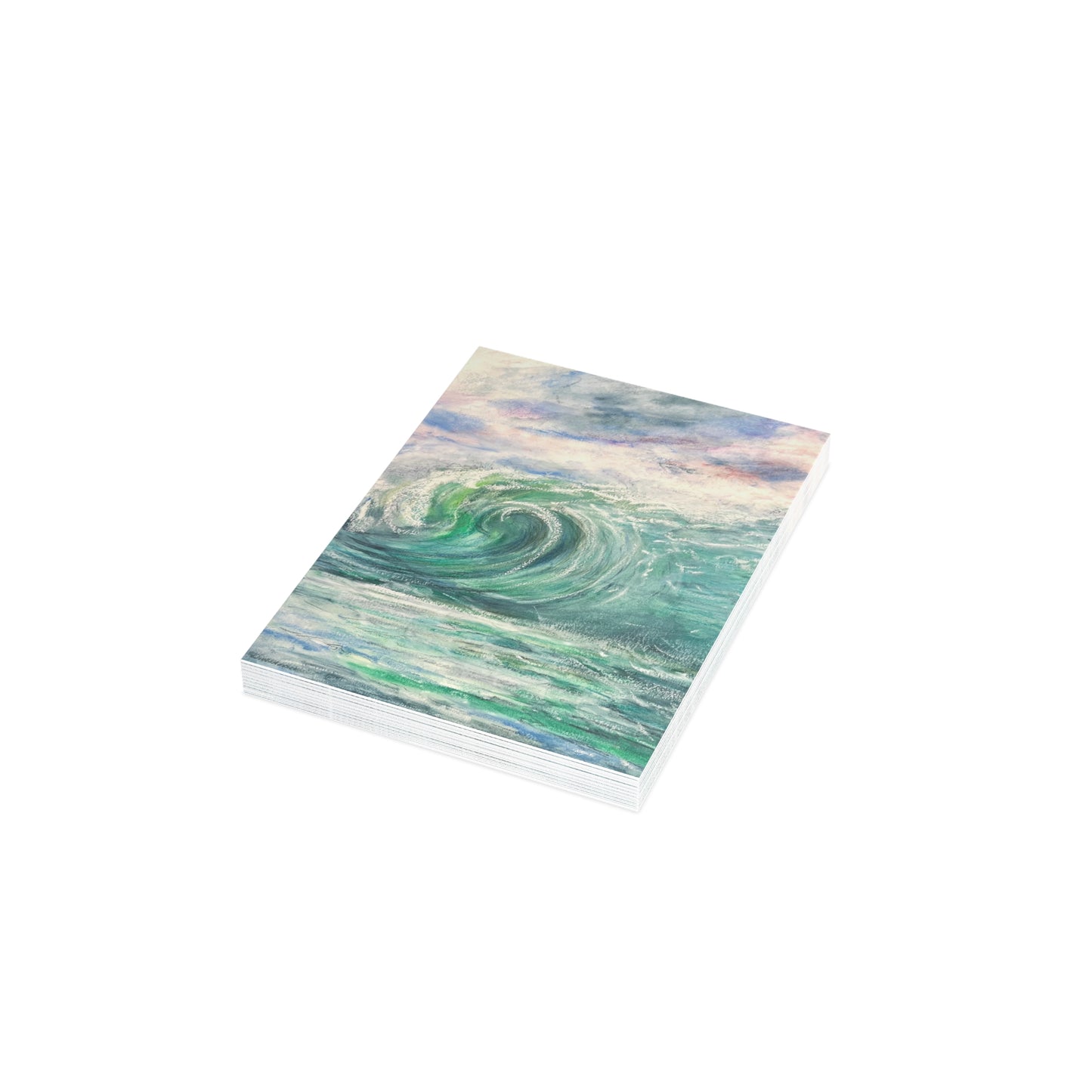 FINE ART POSTCARDS - HORIZON'S EMBRACE: A MAJESTIC WAVE