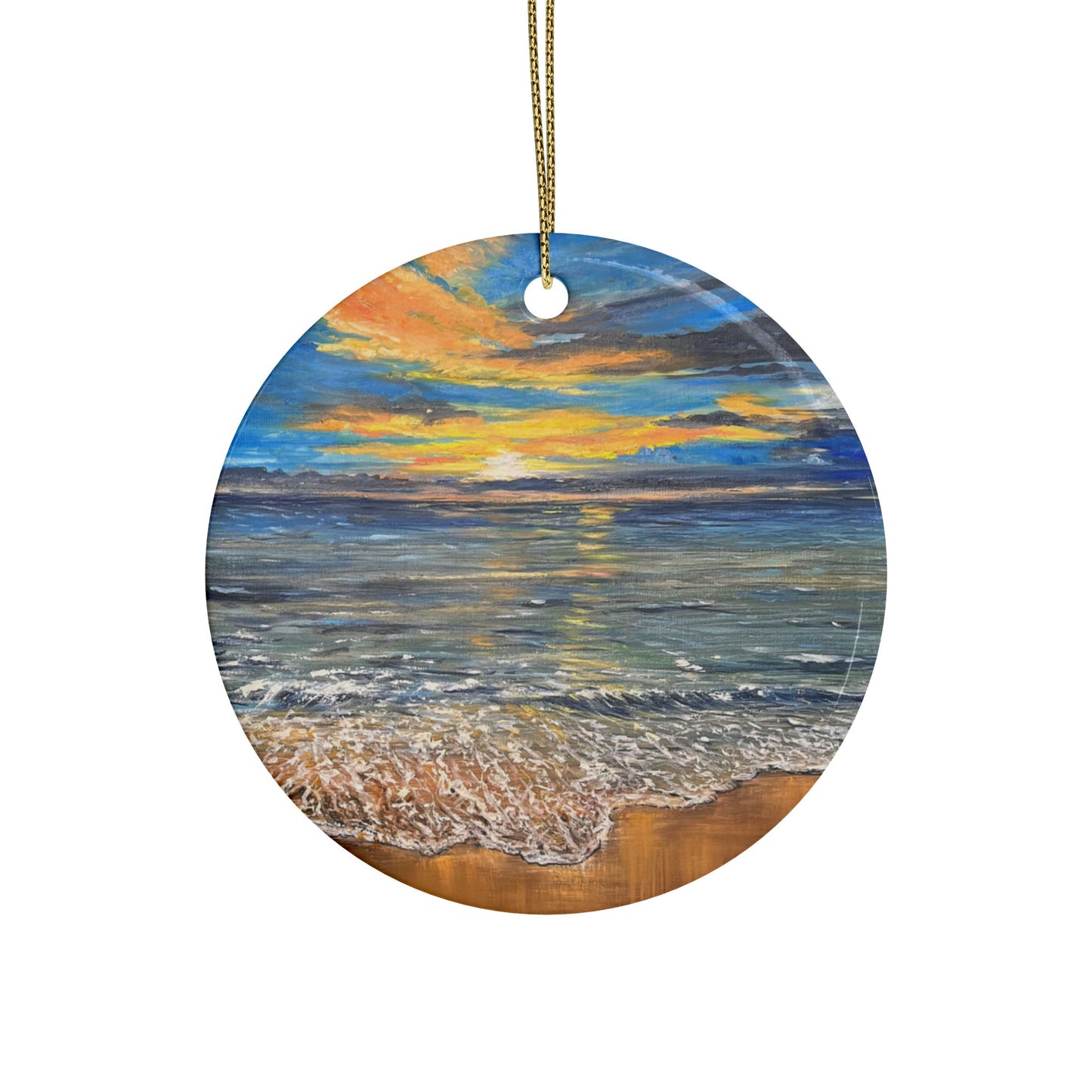 CERAMIC ORNAMENTS - GOLDEN HORIZON: EMBRACING HAWAII'S BREATHTAKING SUNRISE