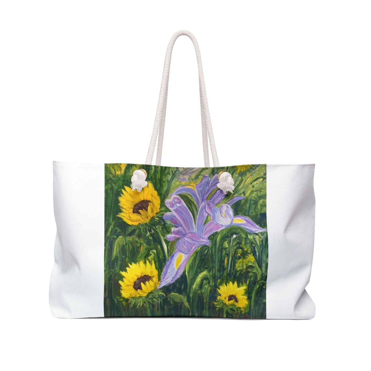 WEEKENDER BAG - IRIS AND SUNFLOWERS