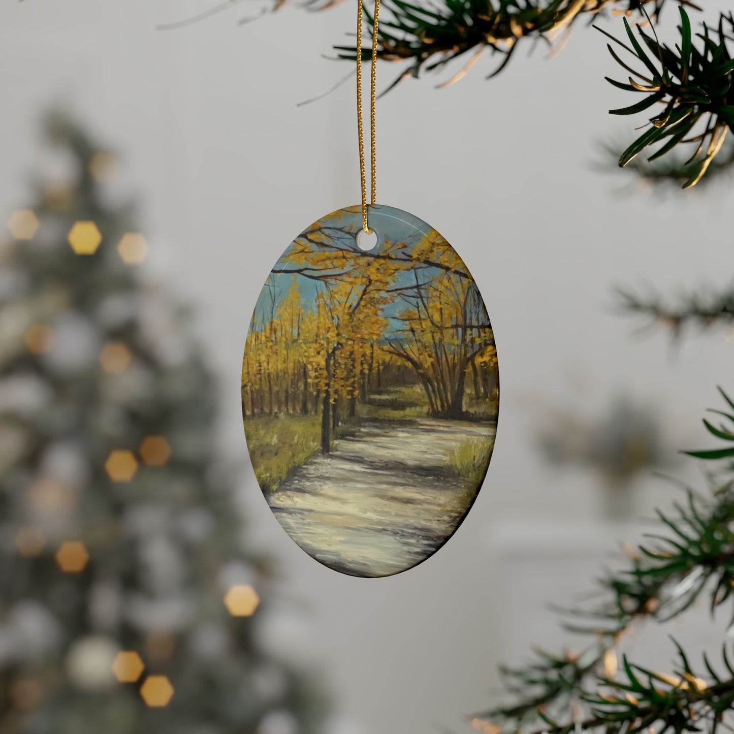 CERAMIC ORNAMENTS - COTTONWOODS IN COLORADO