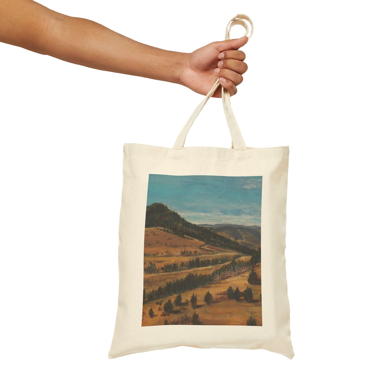 COTTON CANVAS TOTE BAG - BEHIND PIKES PEAK